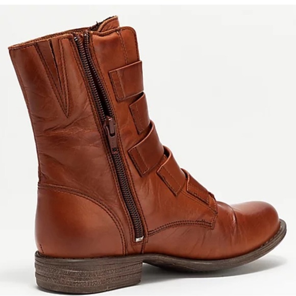 Miz Mooz Leather Strapped Wide Width Mid Boots -Leighton - Picture 6 of 6